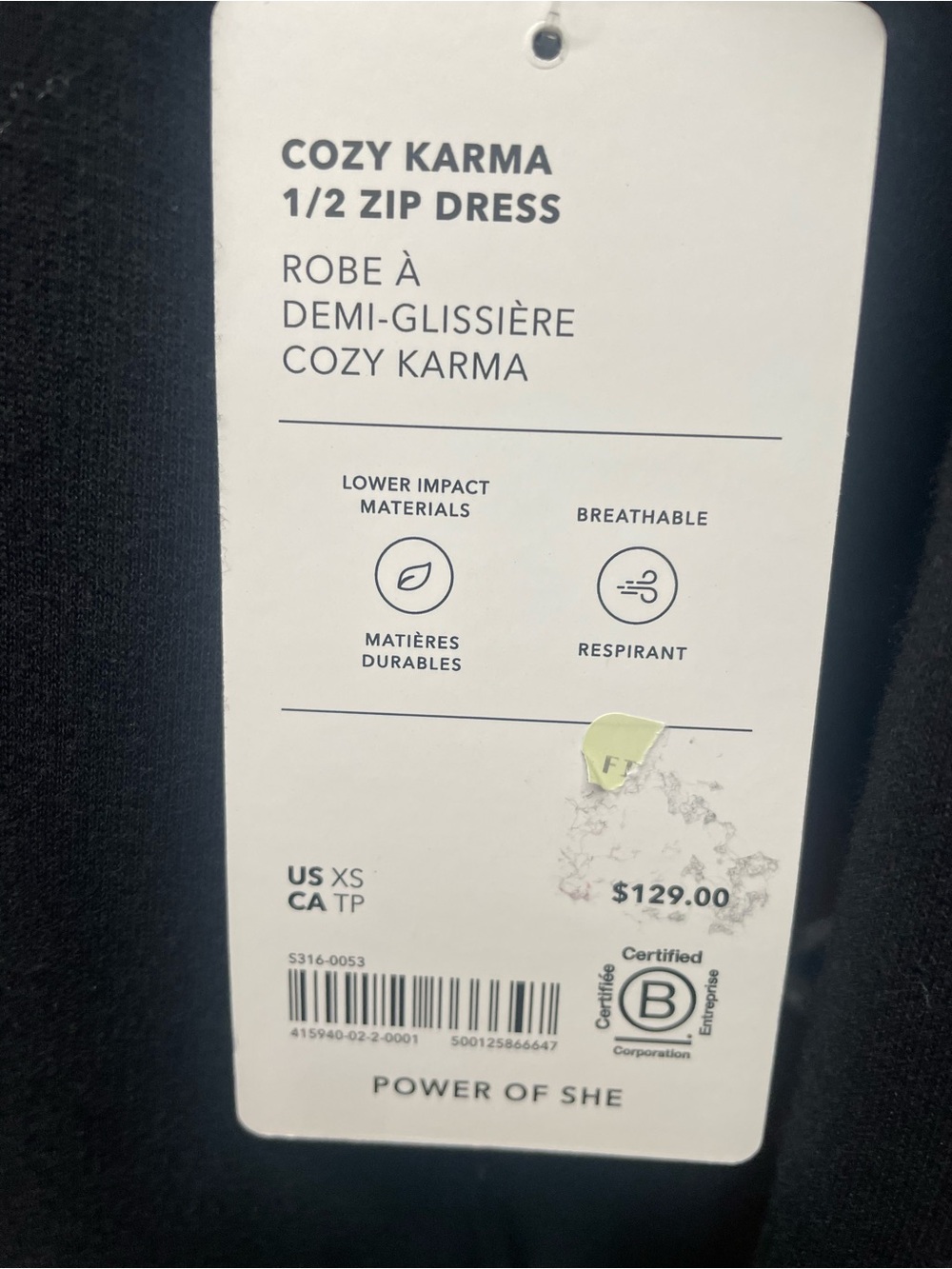 Athleta Black Half-Zip Sweatshirt Dress - Picture 6 of 8